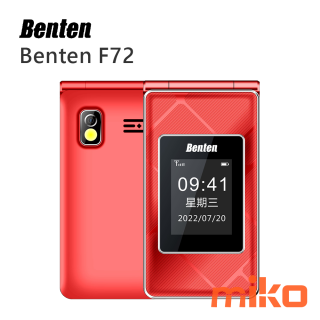 Benten F72 新版雙螢幕4G折疊手機 紅